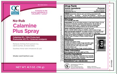 Label (Quality Choice Calamine Plus Spray 50 074qc)
